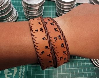 Leather Wrist Ruler - Double Wrap