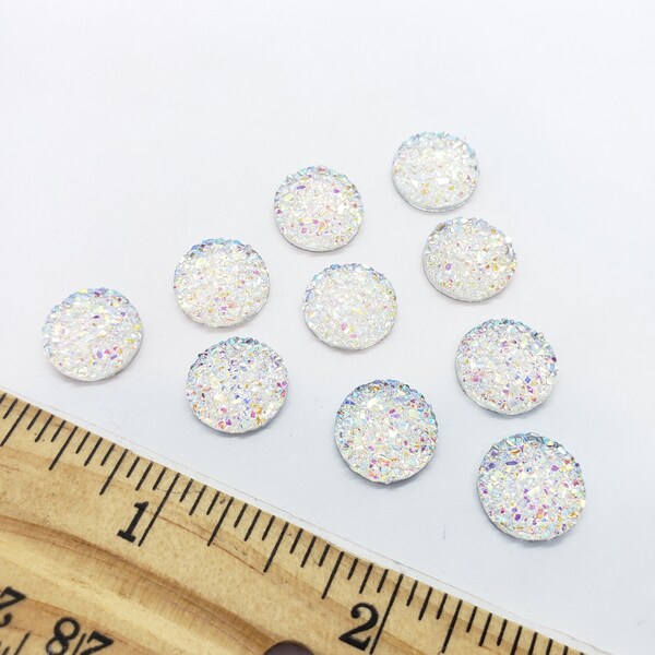 12mm Clear AB Cabochons (CAB54)