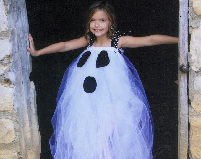 Ghost Tutu Dress Halloween Costume Preemie Big Girl Sizes Etsy