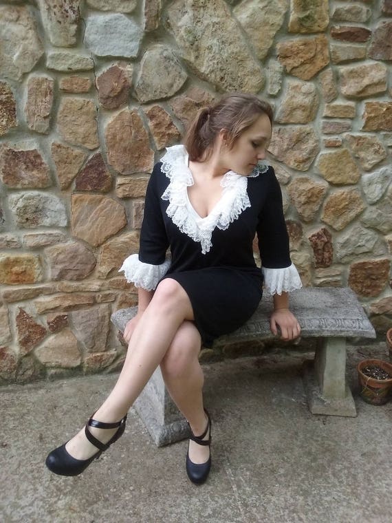 vintage 1960s black cocktail dress, Wednesday Adda