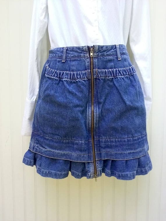 jean skirt 80s