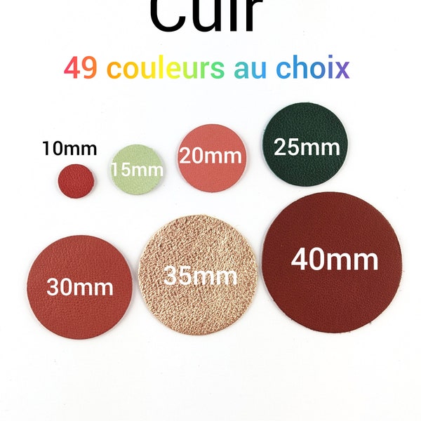 Cuir  Rond 7 Tailles 49 couleurs
