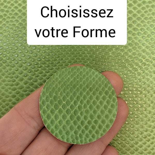 Formes Vert pomme en Appleskin motif Serpent pour bijoux