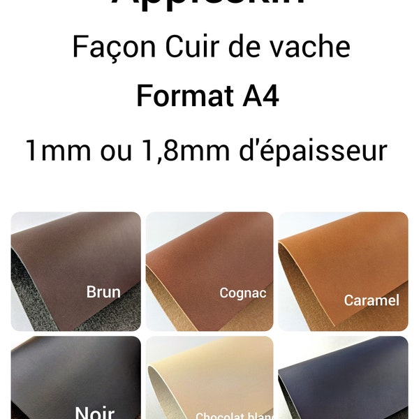 Appleskin Façon cuir de vache format A4