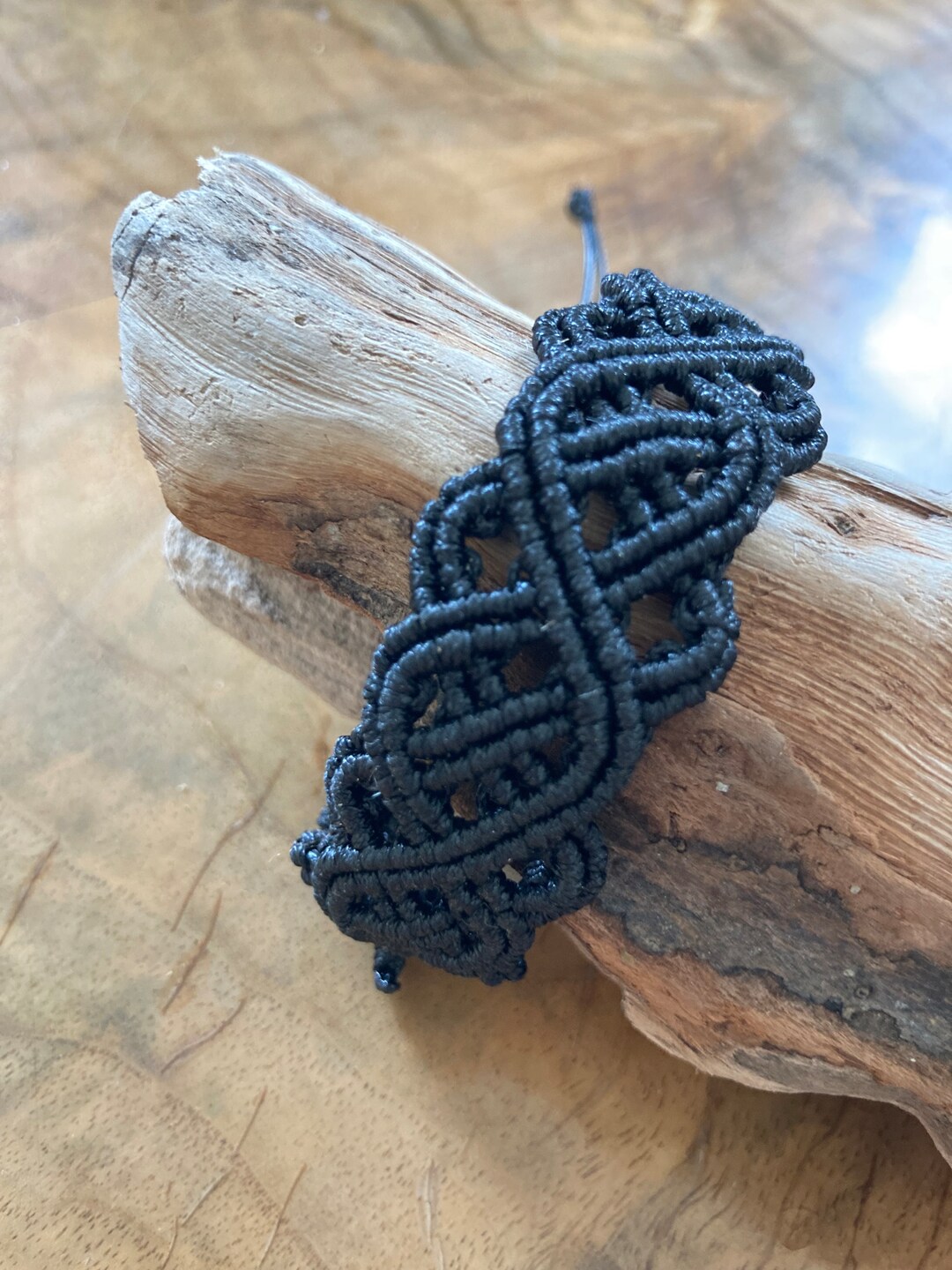 Black Macrame Celtic Knot Friendship Bracelet FREE UK Etsy
