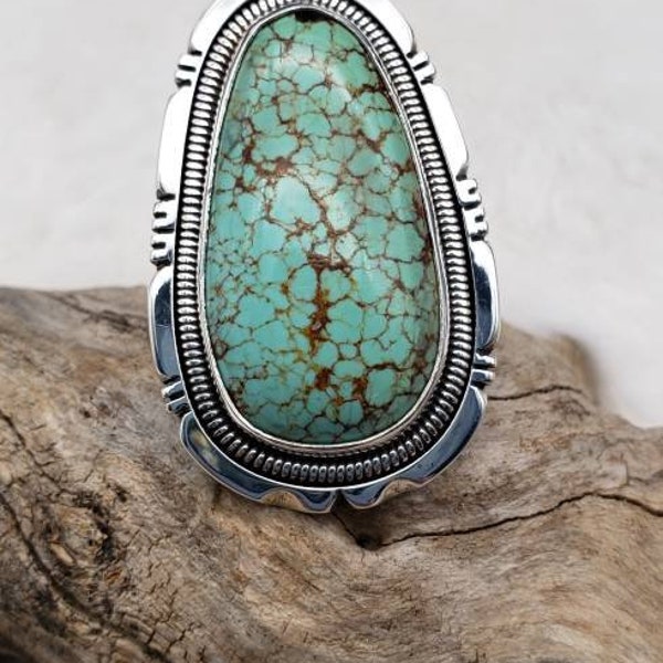 WOW!! Navajo "Number 8" Turquoise Ring