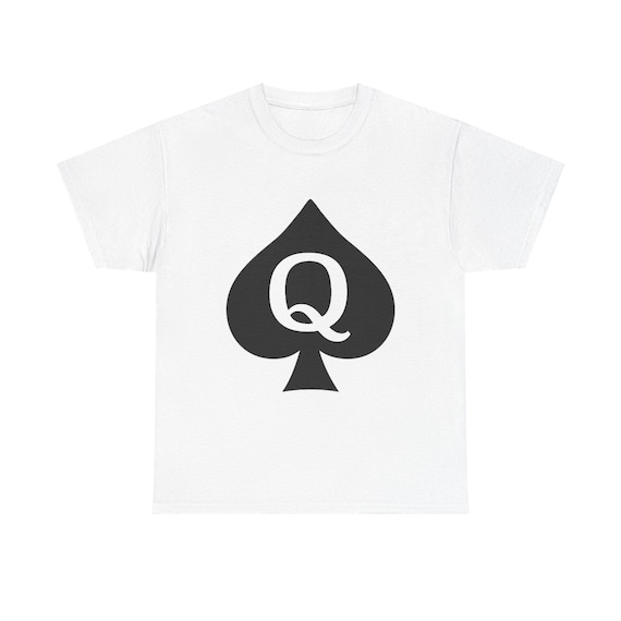 Vintage Queen of Spades Unisex Heavy Cotton Tee, Hotwife Shirt, Gift for QoS, Cool Graphic Tee, Casual Wear, Fun Tee