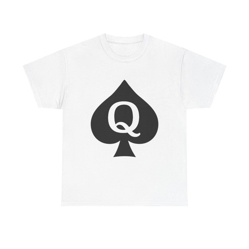 Vintage Queen of Spades Unisex Heavy Cotton Tee, Hotwife Shirt, Gift for QoS, Cool Graphic Tee, Casual Wear, Fun Tee image 1
