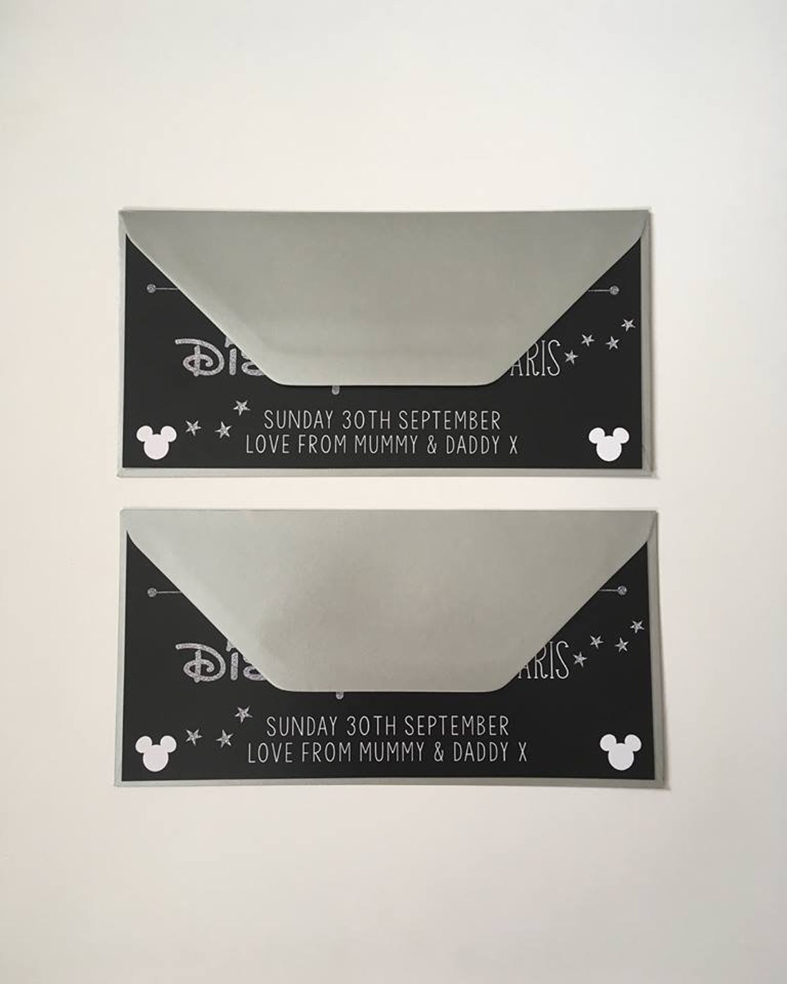 Disneyland Paris Disneyworld Florida personalisierte Gutschein / Ticket