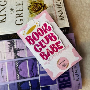 Book club babe sparkly holographic Magentic Bookmark | Bookish | Gifts | Bratz