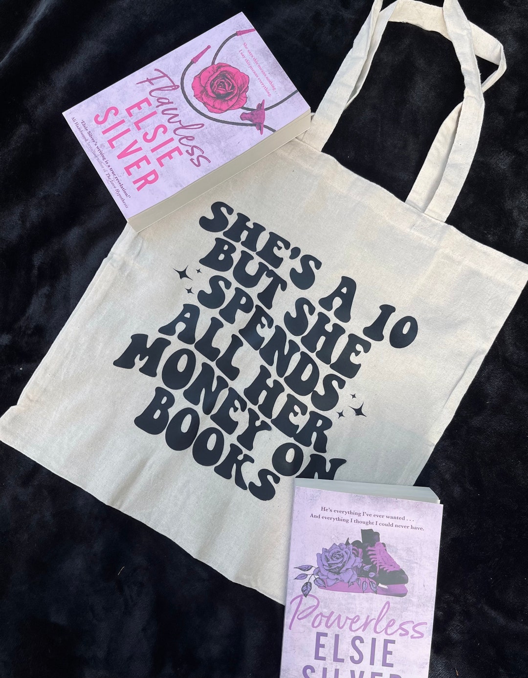 She’s a 10 but She Spends All Her Money on Books Natural Cotton Tote