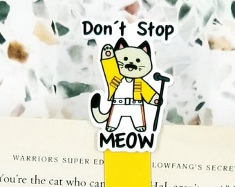 don't stop me now cat bookmark for women, Queen band pop culture merch, cute cat gifts for cat lovers, classic rock music gifts for men