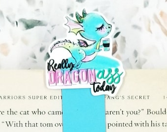 really dragon ass today magnetic bookmark for Mom, funny Mothers Day gift for book lovers, tired as a mother dragon bookmark for women, best