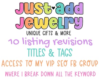Etsy SEO help for 10 listings, SEO Assistance, Etsy Tag Revision, Title Revision, SEO optimization, Etsy Help, Best Sellers 2024, Keyword