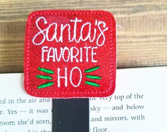 Santas favorite ho Christmas magnetic bookmark for her, dirty Santa gifts for women, funny Christmas gifts for best friend stocking stuffers