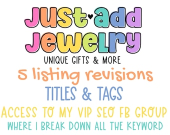Etsy SEO help for 5 listings, SEO Assistance, Etsy Tag Revision, Title Revision, SEO optimization, Etsy Help, Best Sellers 2024, Keyword
