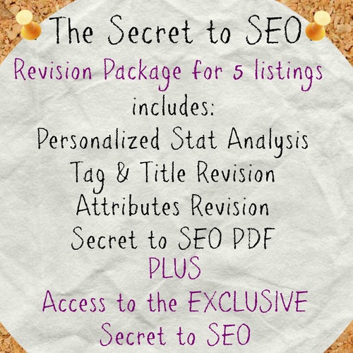 Etsy SEO Help for 5 Listings SEO Assistance Etsy Tag Etsy
