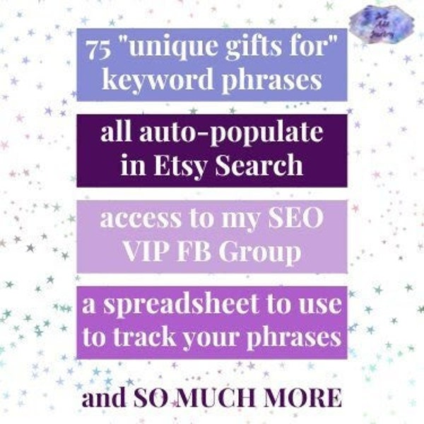 unique gifts keyword research, Etsy bestie keyword list, Etsy SEO help, Etsy keywords, Etsy coaching, Etsy shop help, how to sell on Etsy