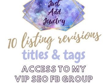 Etsy SEO help for 10 listings, SEO Assistance, Etsy Tag Revision, Title Revision, SEO optimization, Etsy Help, Best Sellers 2024, Keyword
