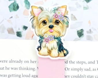 yorkie dog bookmark for girls, secret Santa gifts for vet nurse, Yorkshire terrier Christmas gifts for book lovers, cute bookmark gifts for