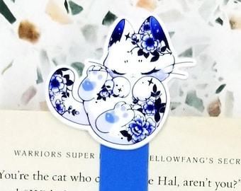 segnalibro a forma di gatto in stile chinoiserie per adolescenti, segnalibro magnetico a forma di gatto, regali carini a tema gatti per gli amanti dei gatti, regali per assistenti veterinari per lei, regali a tema libri per donne