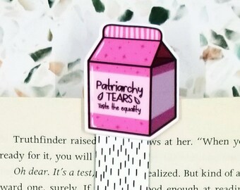fuck f the patriarchy mens tears feminist bookmarks for women, strong women gifts, sassy bookmarks for her, stocking stuffers for book lover