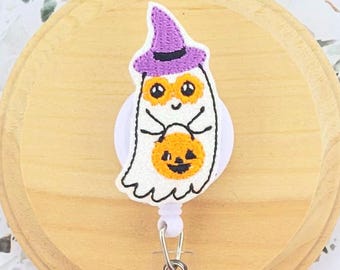 Porta credenciales de Halloween con diseño de fantasma, accesorios espeluznantes para enfermeras, artículos esenciales para enfermeras en Halloween, regalos para enfermeras de la UCIN.