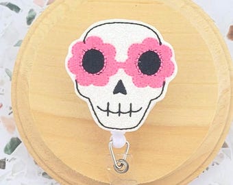 Porta credenciales con calaveras divertidas para técnicos de rayos X, accesorios espeluznantes para enfermeras, regalos de Halloween para enfermeras de medicina y cirugía, porta credenciales para enfermeras pediátricas