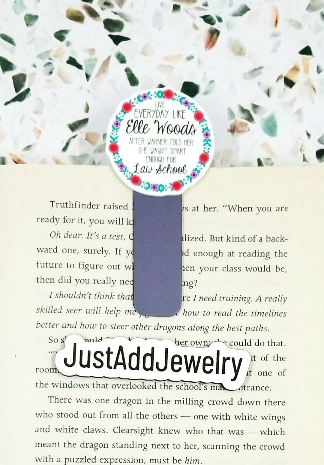 Live Everyday Elle Woods Inspirational Bookmarks for Women, Law School Gifts for Her, Bookish