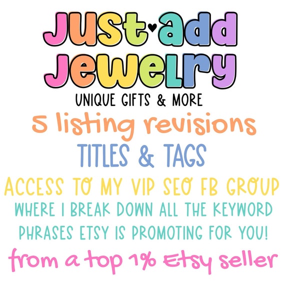 Etsy SEO help for 5 listings, SEO Assistance, Etsy Tag Revision, Title Revision, SEO optimization, Etsy Help, Best Sellers 2024, Keyword