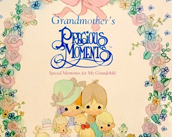 Precious Moments Grandmother Book, Family Album / Unused Vintage "Grandmother's Precious Moments: Special Memories for My Grandchild"