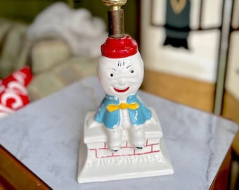 Antique Ceramic Humpty Dumpty Lamp