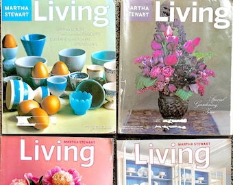 Four Vintage Issues of "Martha Stewart Living" 1999, 2002, 2005