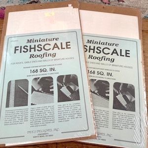 Unopened Package of Miniature Fish Scale Roofing Vintage from Dee&#39;s Delights