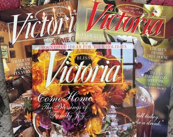 Four Fall Vintage Victoria Magazine Issues From 90s - Etsy