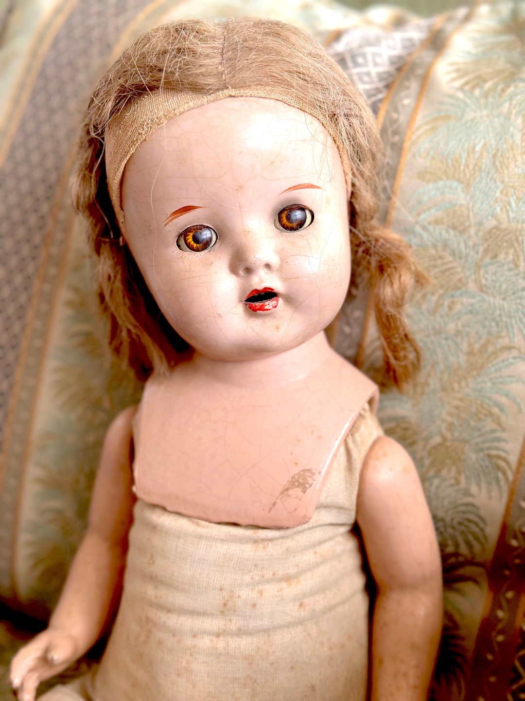 Vintage Composition Doll / 22 Antique Composition Doll Etsy