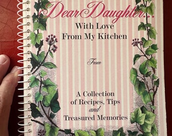 Dear Daughter With Love From My Kitchen Vintage Spiral Recipe Keeper with Dividers, Unused, to Fill In and Pass Down Recipes