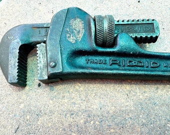 Vintage Rigid 14 Wrench with Sharp Teeth
