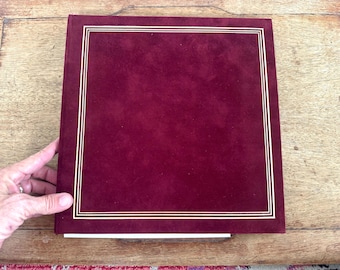 Vintage Ruby Velvet Photo Album in Original Box from 1983