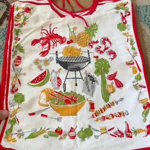Vintage Linen Lobster Bibs for Adults, Set of 4 / Funny MCM Seafood Bibs Set