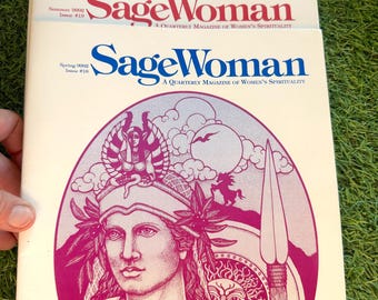 Four Vintage Issues of "Sage Woman" Magazine: Winter, Spring, Summer, and Fall 1992 Issues
