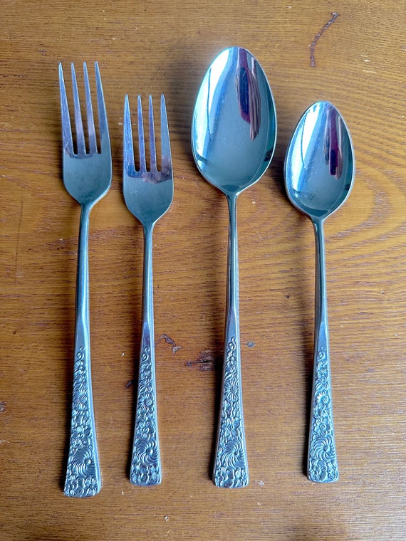 Vintage Silver Flower Garden Flatware Gorgeous Vintage Floral