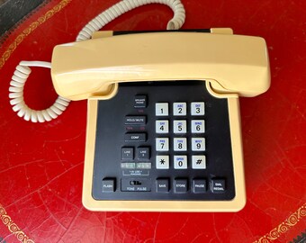 Hai una chiamata sul tuo telefono vintage a due linee da ufficio con pulsanti BellSouth Associate