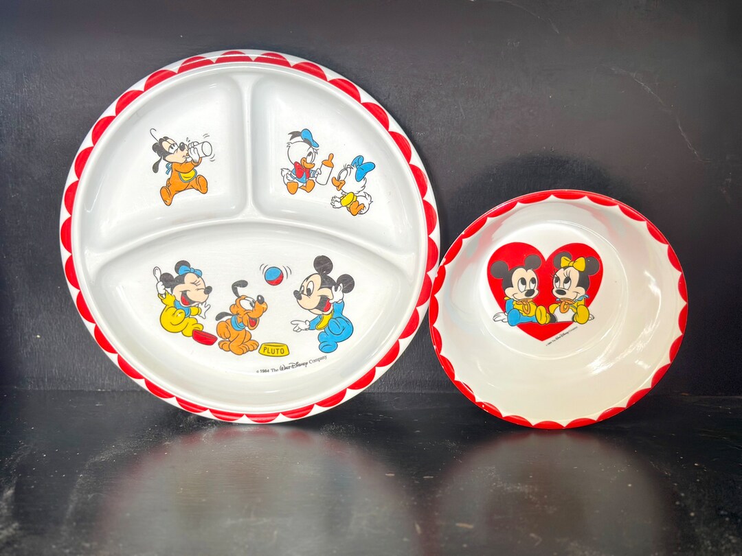 Vintage Disney Plate and Bowl for Baby and Toddler / Etsy