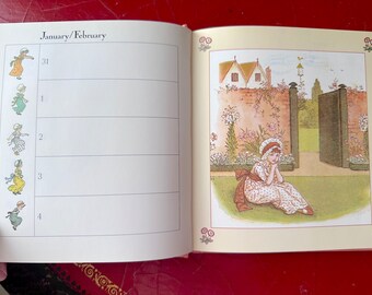 Vintage Kate Greenaway Birthday Book With Kate Greenaway