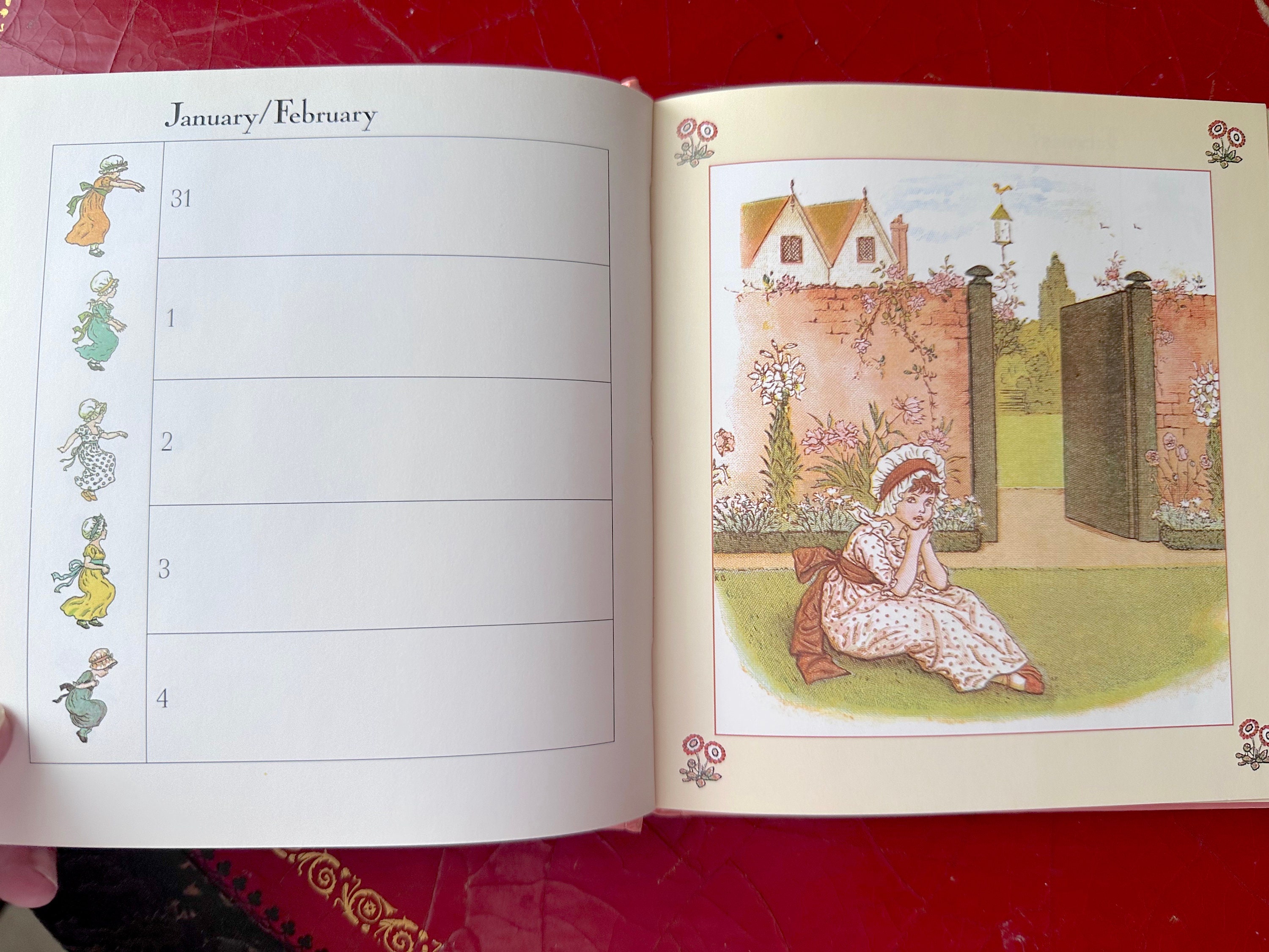 Vintage Kate Greenaway Birthday Book With Kate Greenaway
