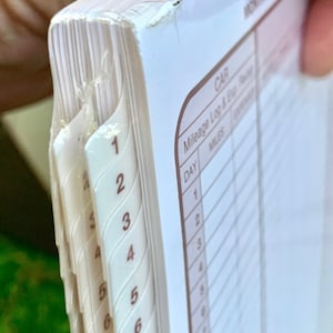 Vintage planner-navulling met dagelijkse taken en verdelers, set van 3 maanden: dagelijkse plannen en uitgaven met dagelijkse tabbladen voor drie maanden