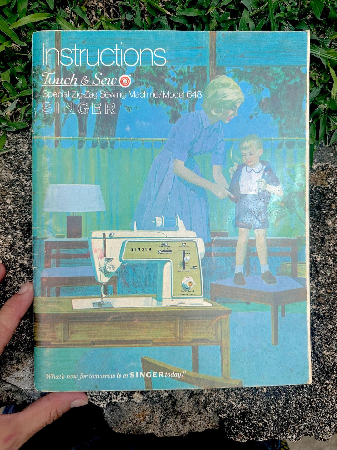 未使用 FS-648モデル 説明書付き。編み機 Vintage Singer Model 648 Instructions Manual / Vintage Touch & Sew