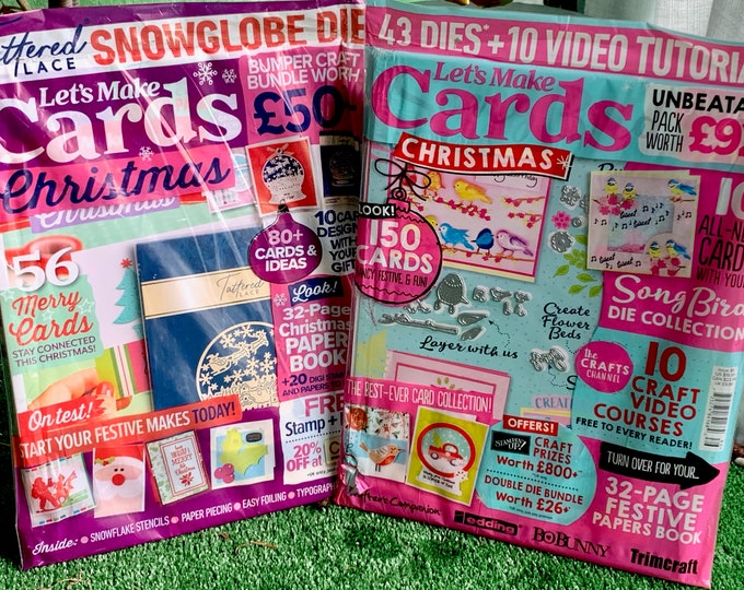 Homemaker let's Make Cards Christmas Card Papercraft and Die Kit NIP 150 Cards / Two Available