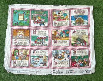 Mary Engelbreit&#39;s Merry Little Christmas with Mice / Cut and Sew Fabric for Soft Baby Book / Easy Sewing Project for Baby